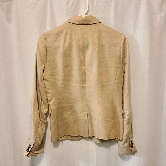 Tan linen J Crew blazer classic fit size 4 - Picture 3 of 4